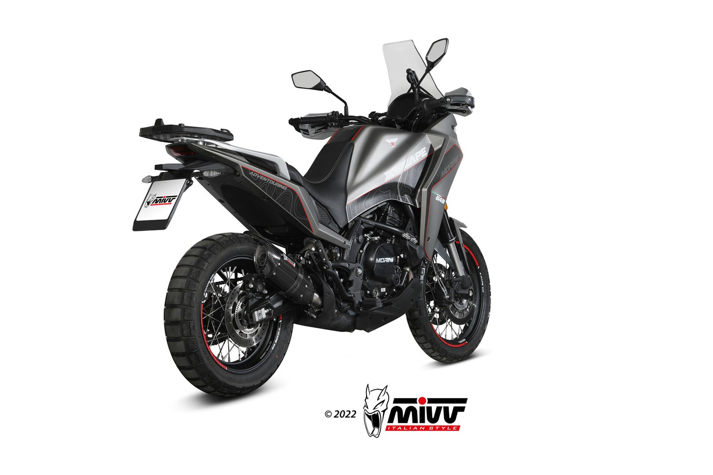 MIVV SUONO Auspuff schwarz passend für MOTO MORINI X-CAPE 2021-2024