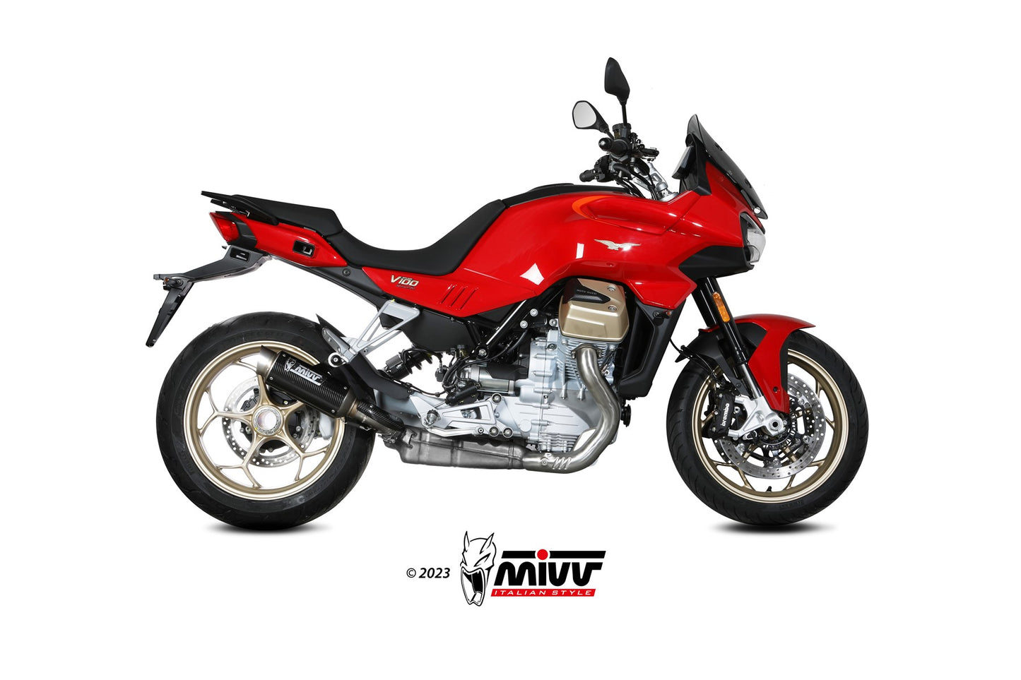 MIVV GPpro Auspuff Carbon passend für MOTO GUZZI V100 MANDELLO 2022-2024