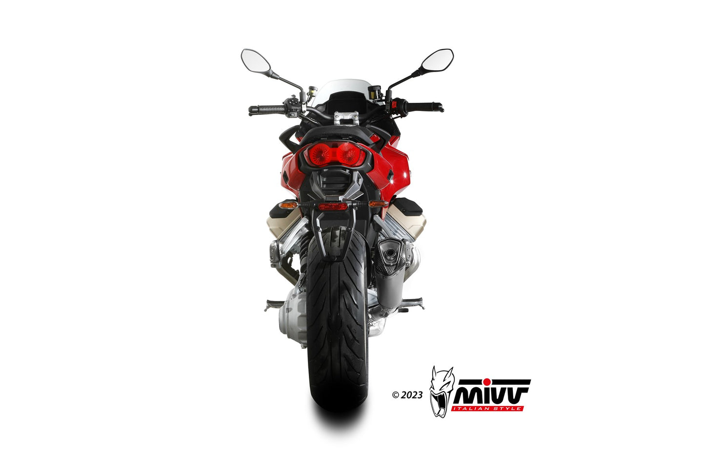 MIVV Delta Race Auspuff Edelstahl passend für MOTO GUZZI V100 MANDELLO 2022-2024