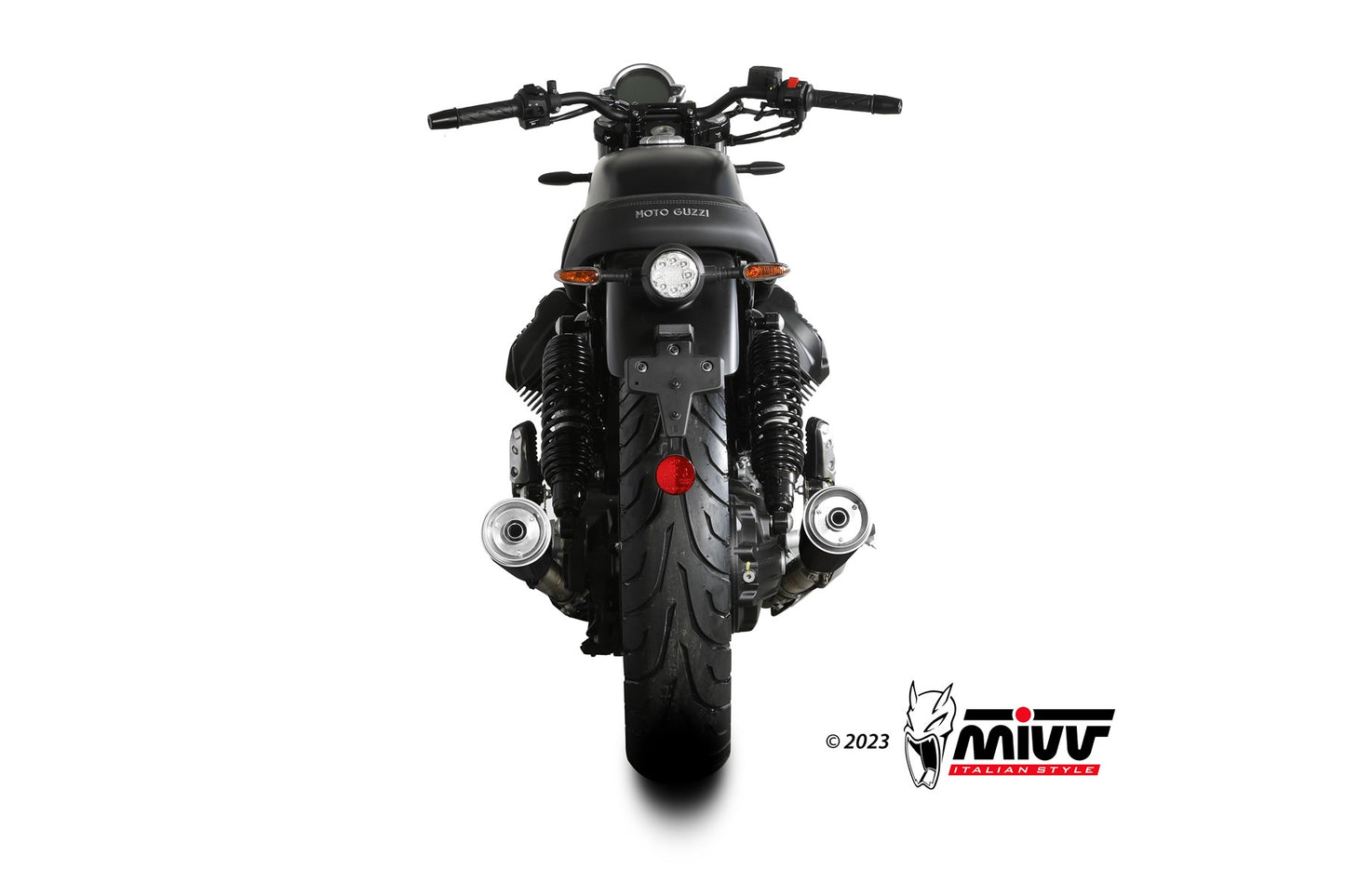 MIVV HR-1 Auspuff schwarz passend für MOTO GUZZI V7 STONE 2021-2024
