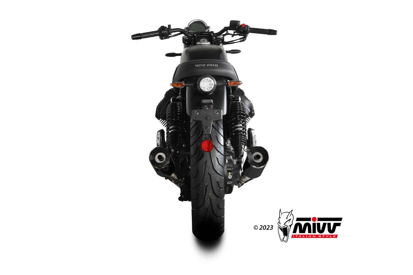 MIVV HR-1 Auspuff schwarz passend für MOTO GUZZI V7 STONE 2021-2024