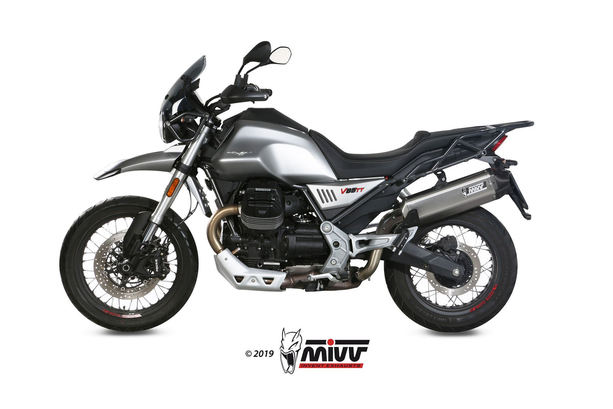 MIVV Speed Edge Auspuff Edelstahl passend für MOTO GUZZI V85 TT 2019-2024