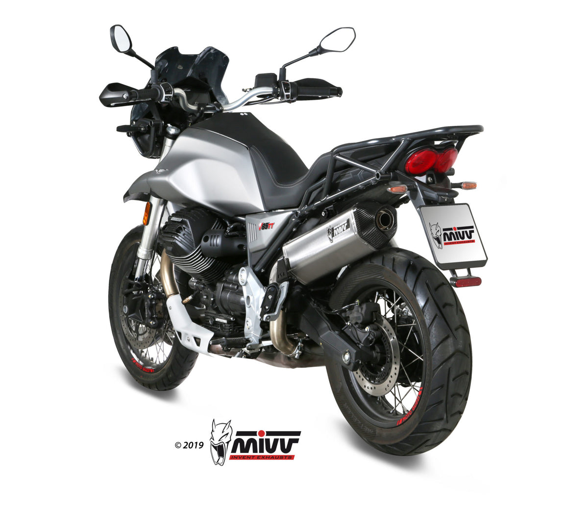 MIVV Speed Edge Auspuff Edelstahl passend für MOTO GUZZI V85 TT 2019-2024