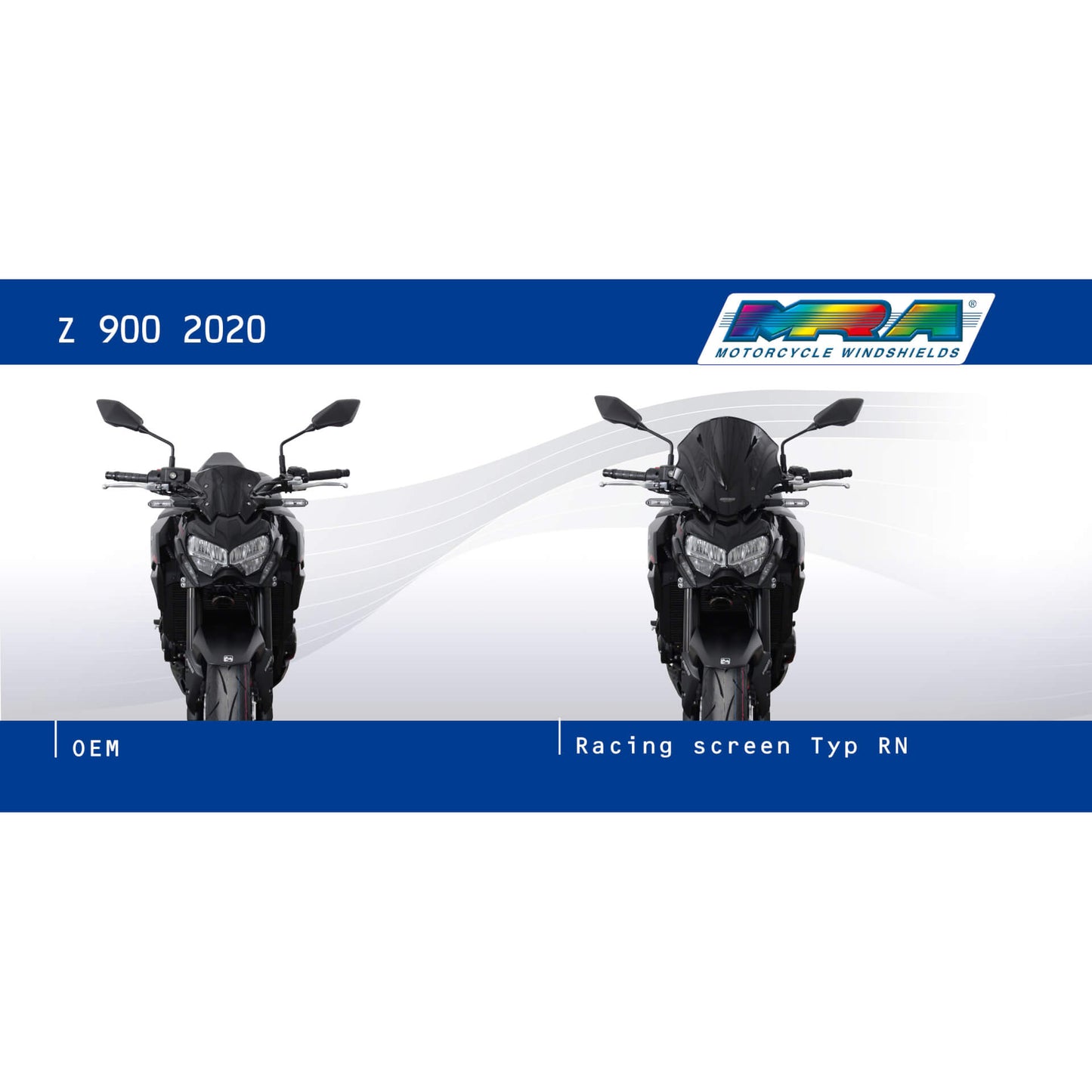 MRA-Racingscheibe passend für Kawasaki Z 900 /SE 20-21 schwarz - Kama Bike Parts