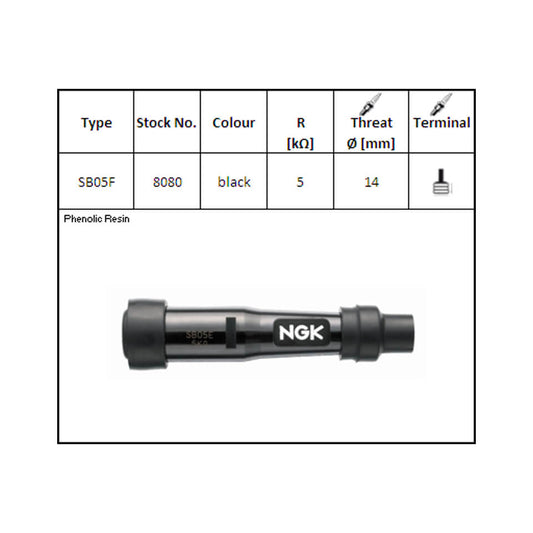 NGK Kerzenstecker SB-05 F für 14 mm Kerze 0? - Kama Bike Parts