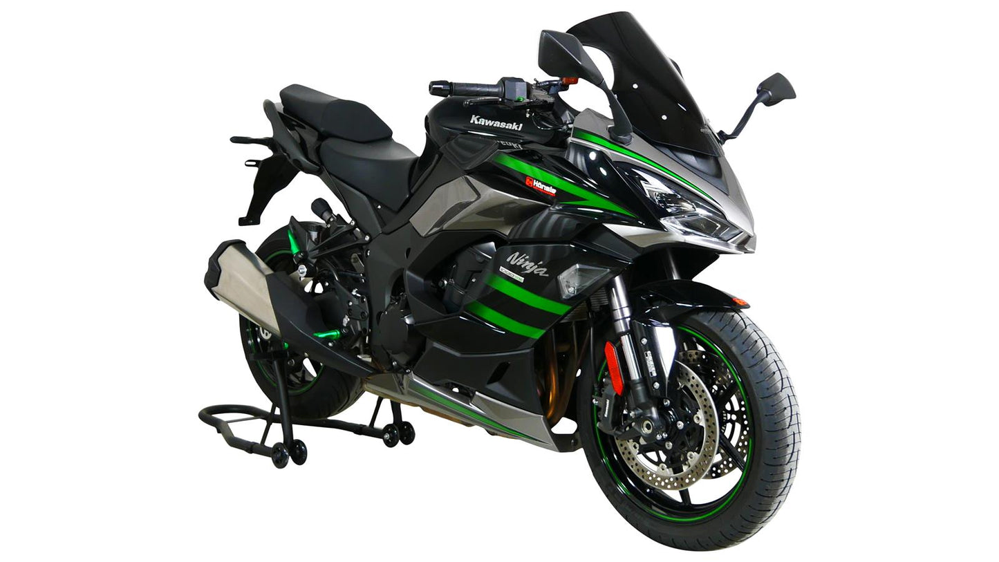 MRA Racingscheibe "R" schwarz passend für Kawasaki NINJA 1000 SX 2020-