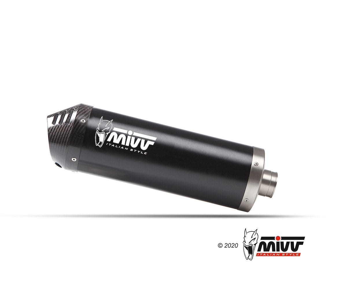 MIVV Oval Auspuff Edelstahl Schwarz passend für KTM 690 SMC R 2019-2024