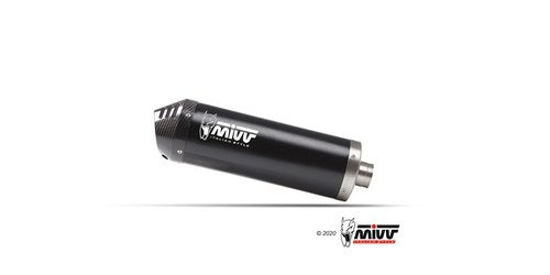 MIVV Oval Auspuff Schwarz passend für MOTO MORINI SEIEMMEZZO STR 2022-2024