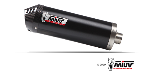 MIVV Oval Auspuff schwarz passend für KAWASAKI VERSYS 650 2021-2023