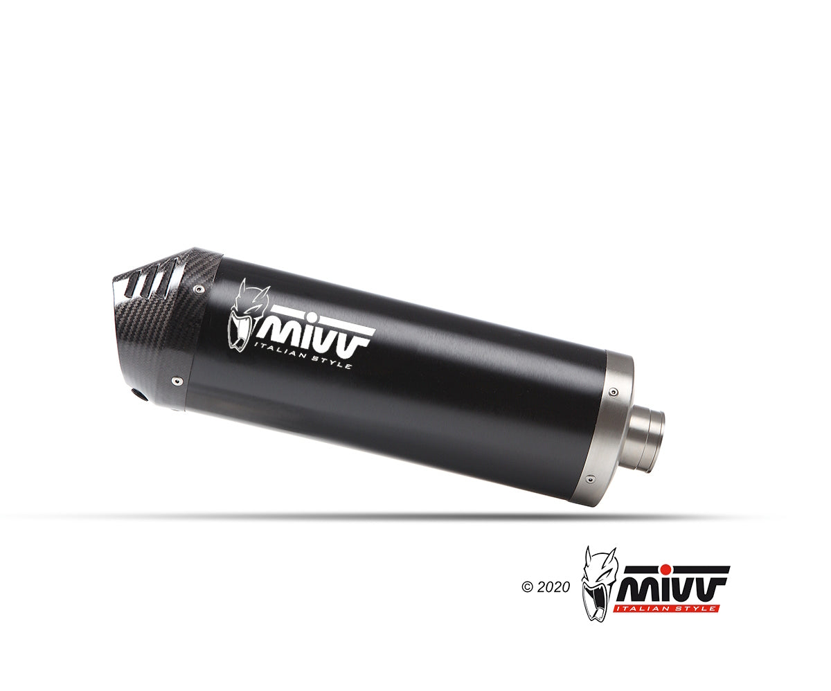 MIVV Oval Auspuff schwarz passend für KAWASAKI VERSYS 650 2021-2023