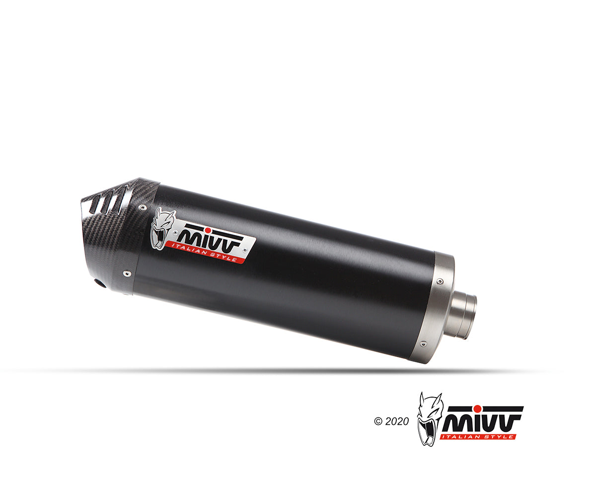 MIVV Oval Auspuff schwarz passend für KAWASAKI VERSYS 650 2021-2023