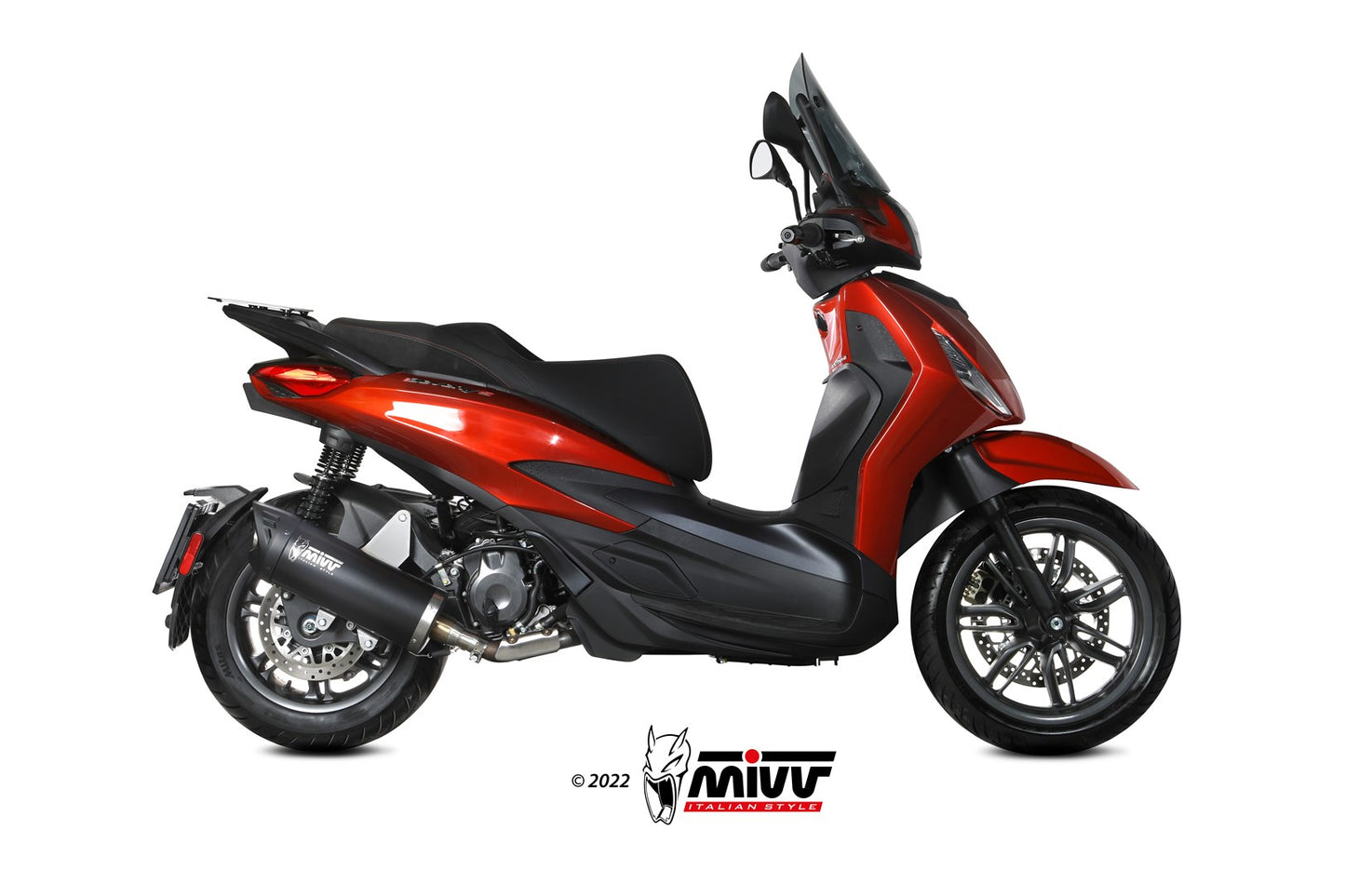 MIVV MOVER Auspuff schwarz passend für PIAGGIO BEVERLY 400 2021-2024