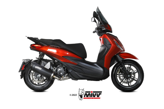 MIVV MOVER Auspuff schwarz passend für PIAGGIO BEVERLY 400 2021-2024