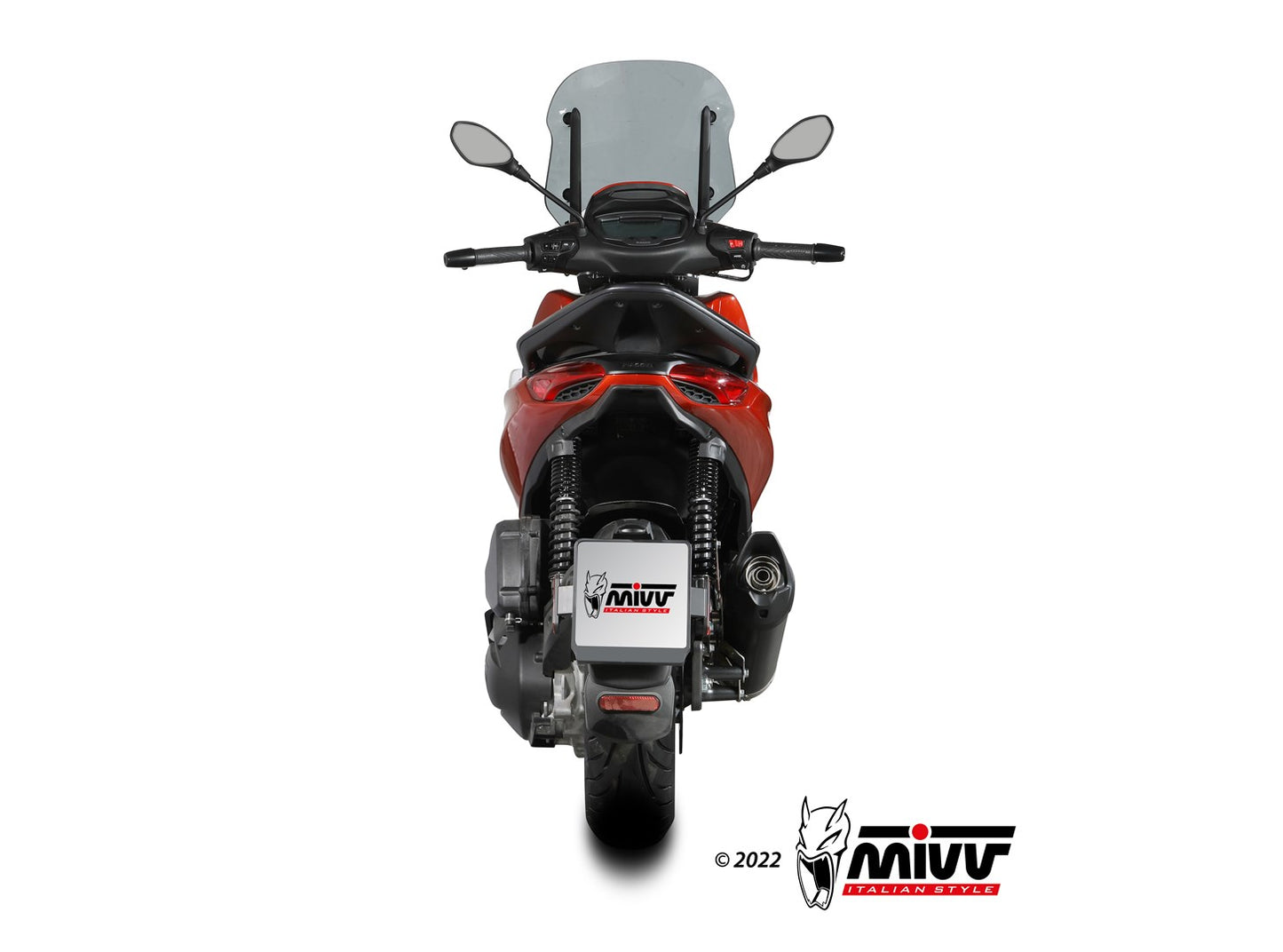 MIVV MOVER Auspuff schwarz passend für PIAGGIO BEVERLY 400 2021-2024