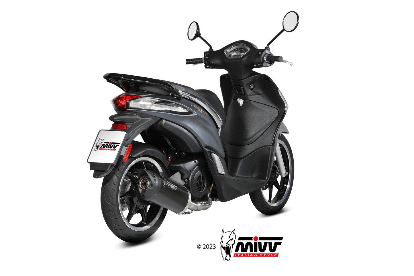 MIVV MOVER Auspuff schwarz passend für PIAGGIO LIBERTY 125 2019-2023