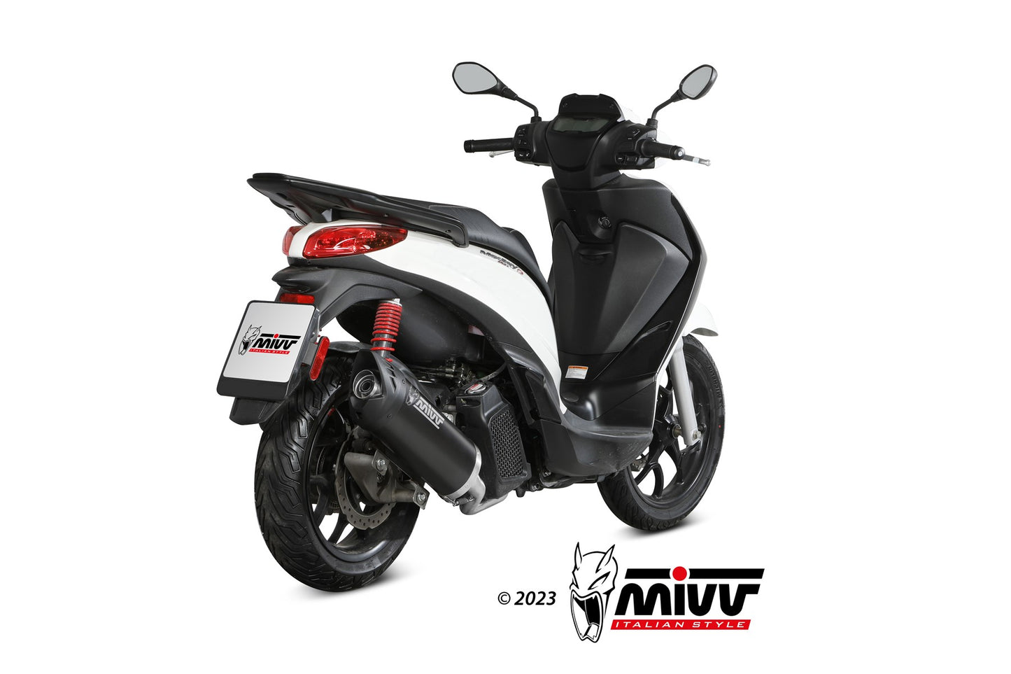 MIVV MOVER Auspuff schwarz passend für PIAGGIO MEDLEY 125 S 2021-2024