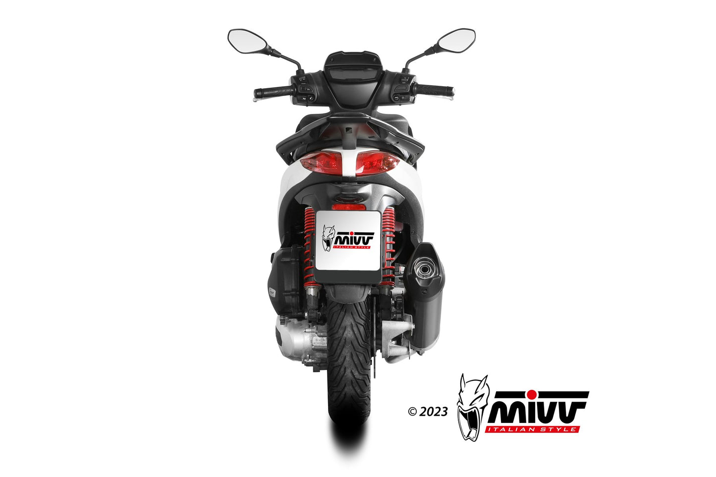 MIVV MOVER Auspuff schwarz passend für PIAGGIO MEDLEY 125 S 2021-2024