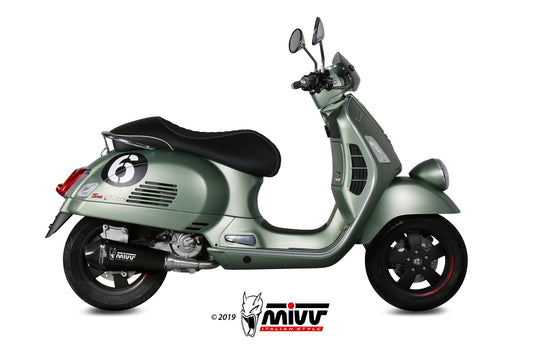 MIVV DELTA RACE Auspuff schwarz passend für Piaggio Vespa GTS 300 2008-2020