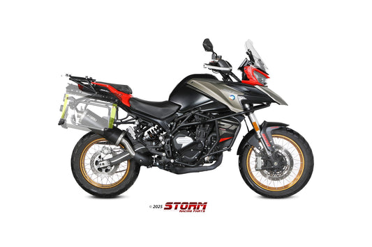 STORM Oval Auspuff Schwarz passend für QJ MOTOR SRT 800 S / X / SX 2024-2024