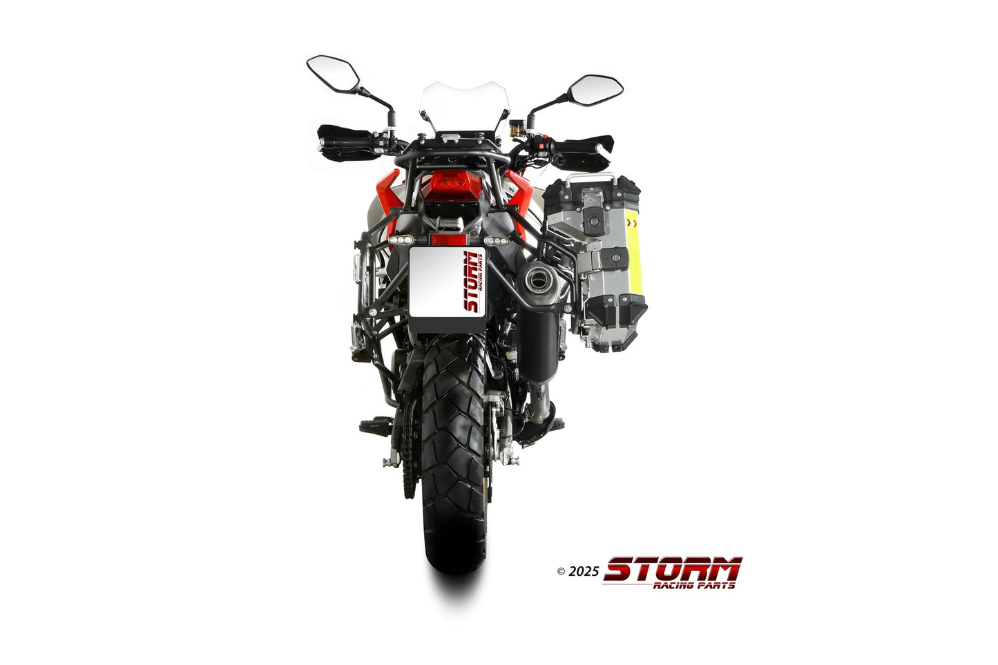 STORM Oval Auspuff Schwarz passend für QJ MOTOR SRT 800 S / X / SX 2024-2024