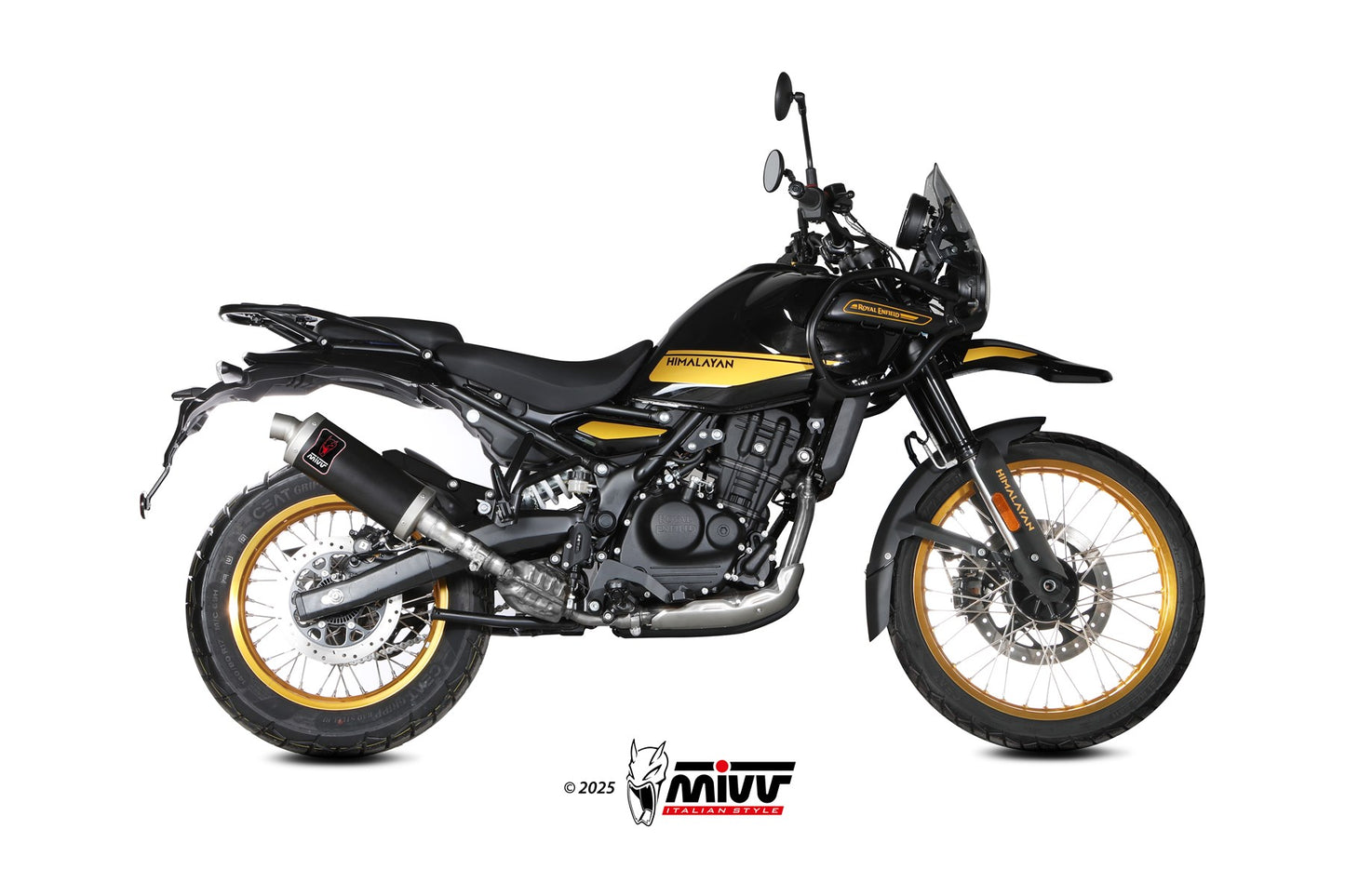 MIVV DAKAR Auspuff schwarz passend für ROYAL ENFIELD HIMALAYAN 450 2024-2024