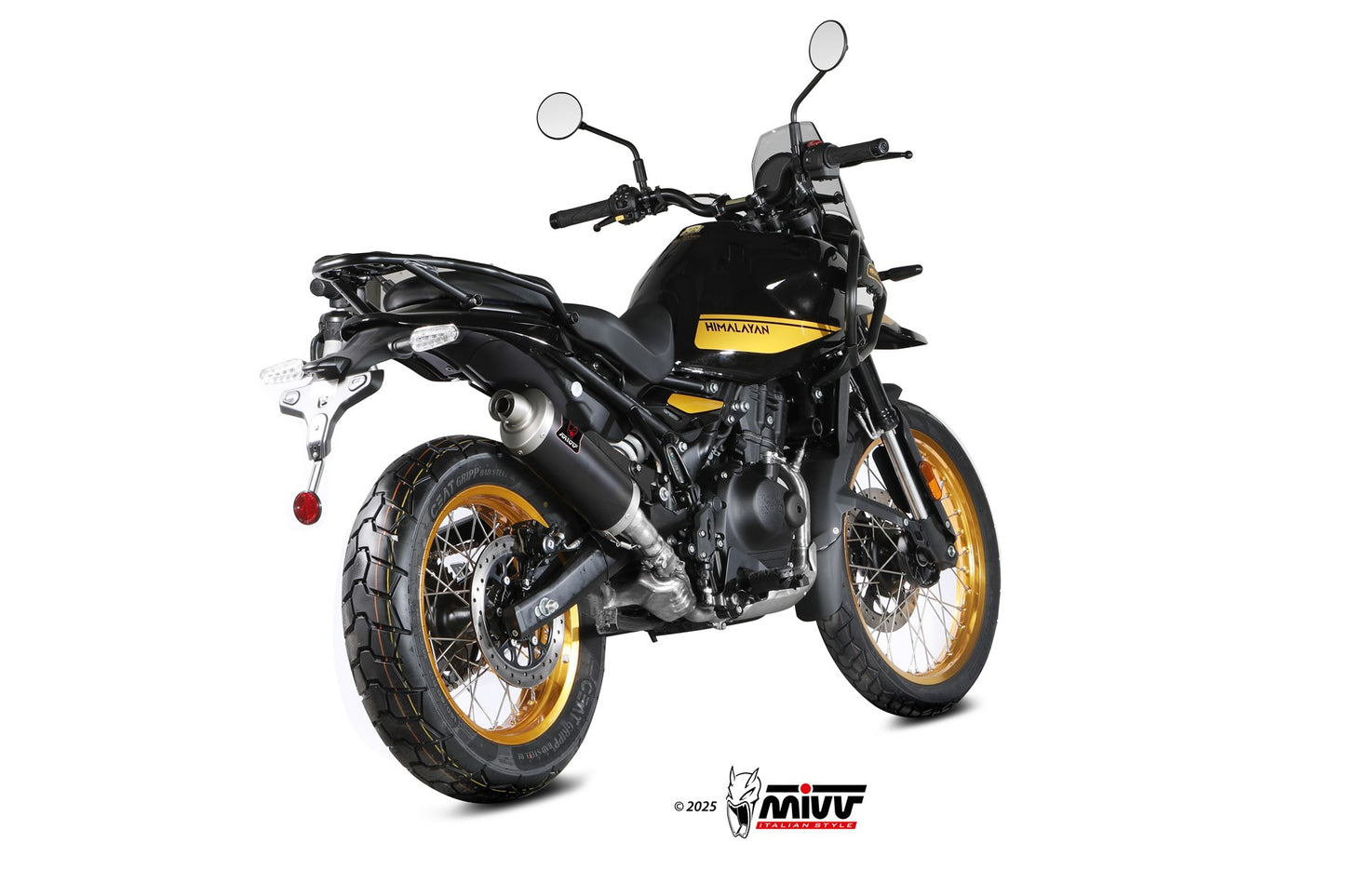 MIVV DAKAR Auspuff schwarz passend für ROYAL ENFIELD HIMALAYAN 450 2024-2024