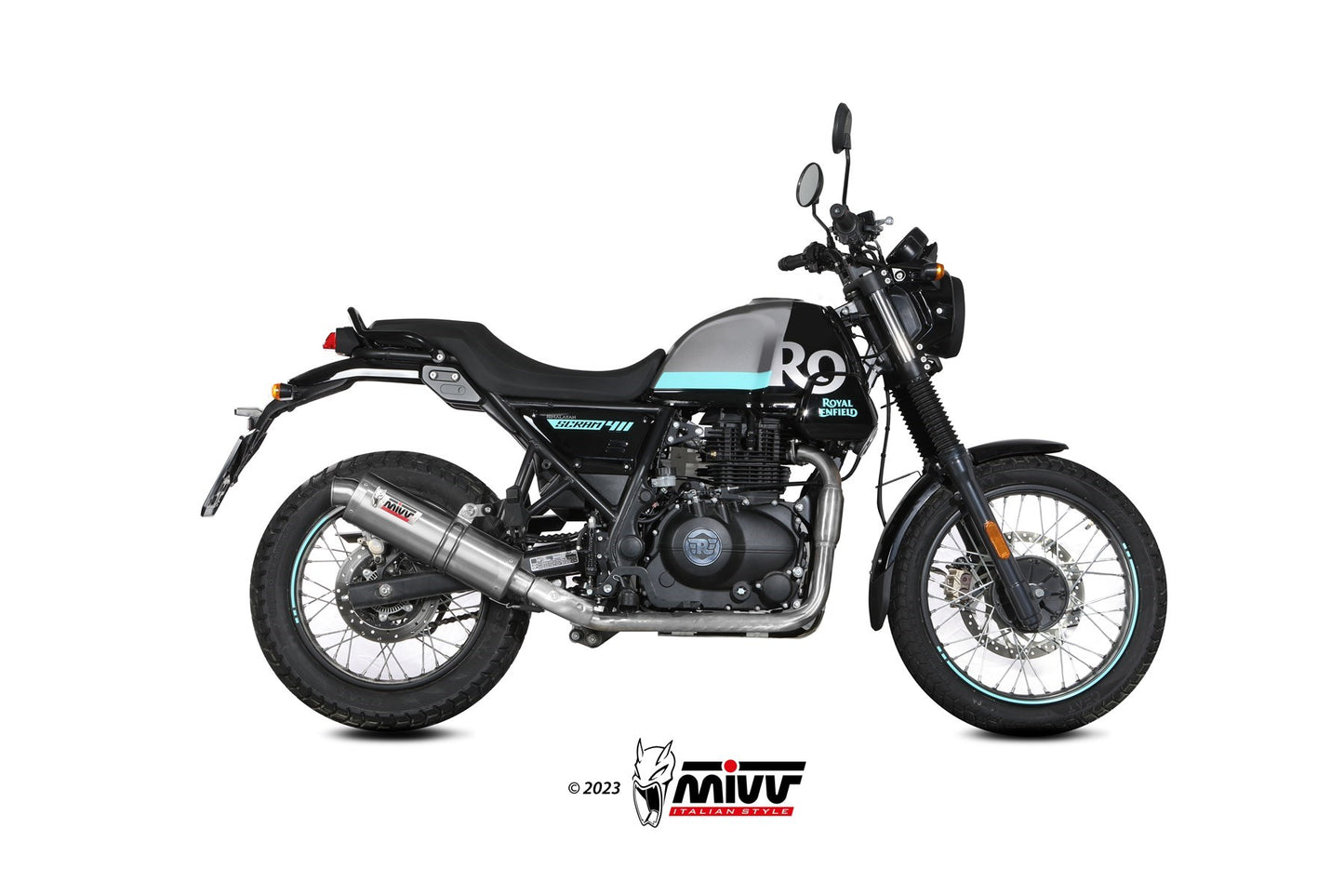 MIVV Oval Auspuff passend für ROYAL ENFIELD SCRAM 411 2022-2024