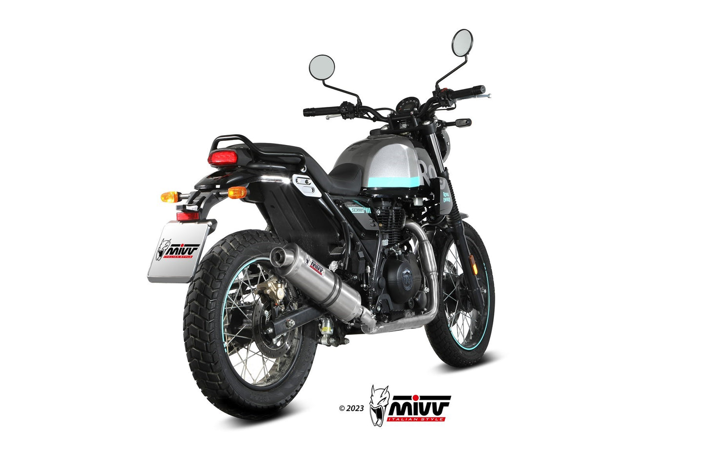MIVV Oval Auspuff passend für ROYAL ENFIELD SCRAM 411 2022-2024