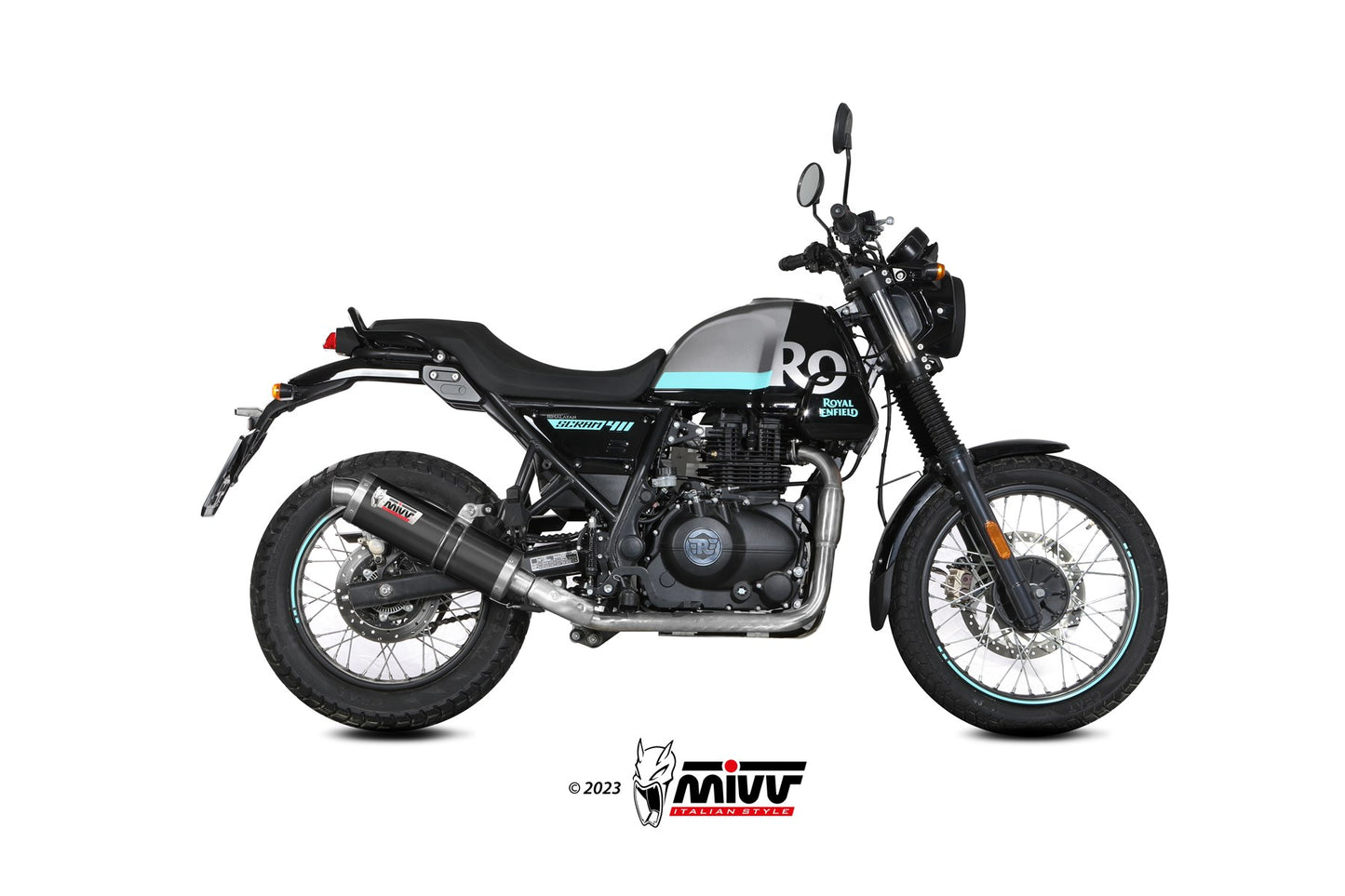 MIVV Oval Auspuff passend für ROYAL ENFIELD SCRAM 411 2022-2024