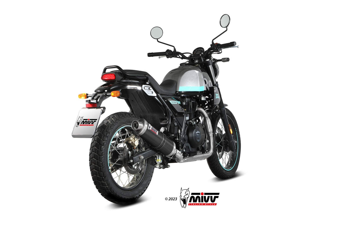 MIVV Oval Auspuff passend für ROYAL ENFIELD SCRAM 411 2022-2024