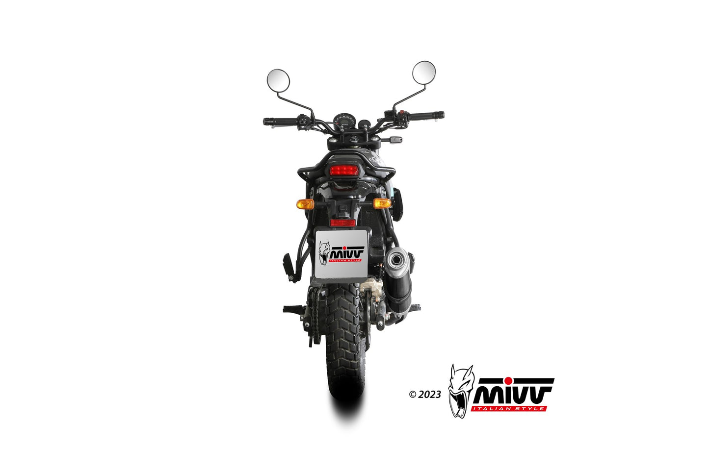 MIVV Oval Auspuff passend für ROYAL ENFIELD SCRAM 411 2022-2024