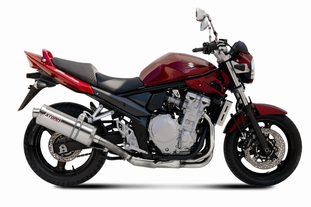 STORM OVAL Auspuff silber passend für SUZUKI GSX 650 F 2008-2015