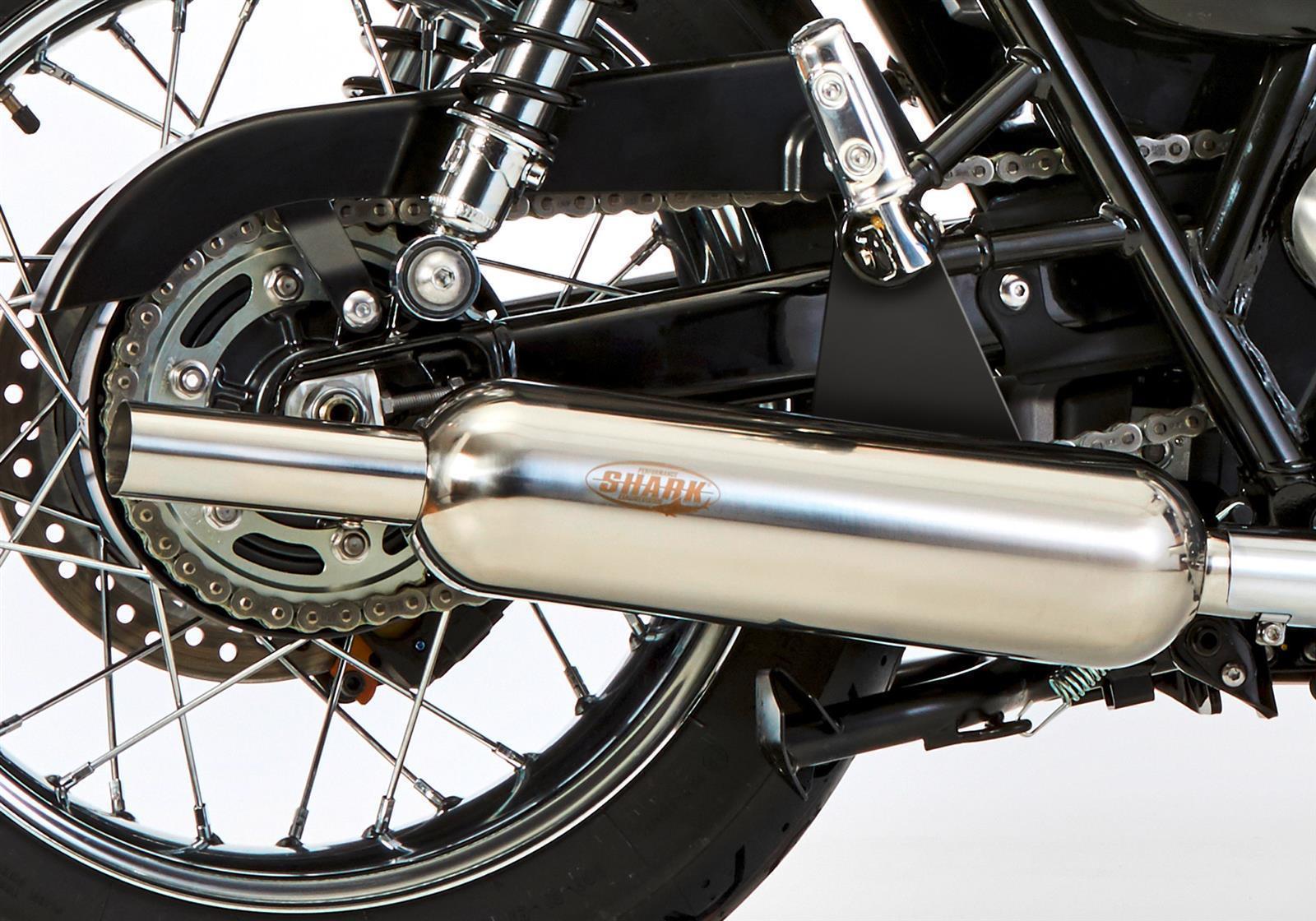 SHARK Retro Classic Auspuff passend für Triumph Bonneville T100 2008-2015 - Kama Bike Parts