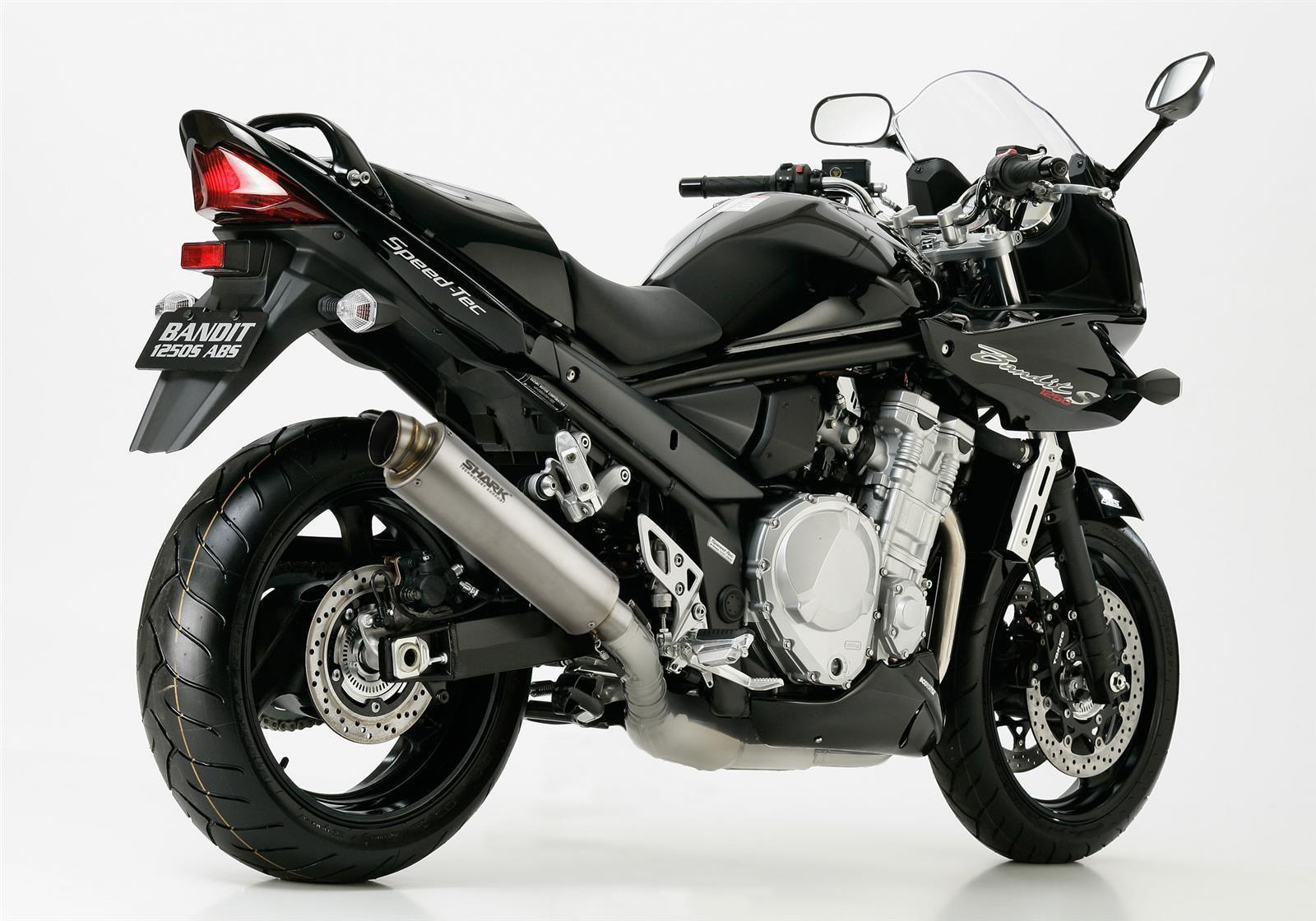SHARK SRC 4 Auspuff passend für SUZUKI GSF 650 Bandit S 2007-2016 - Kama Bike Parts