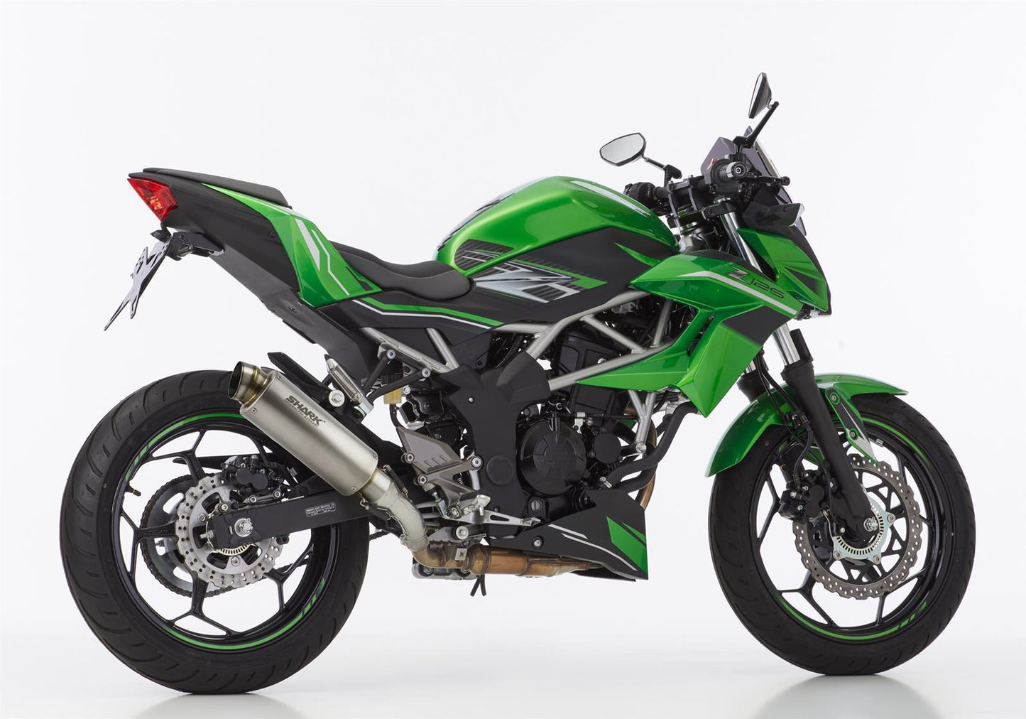 SHARK SRC 4 Auspuff Super Short passend für Kawasaki Z125 2019-2024 - Kama Bike Parts