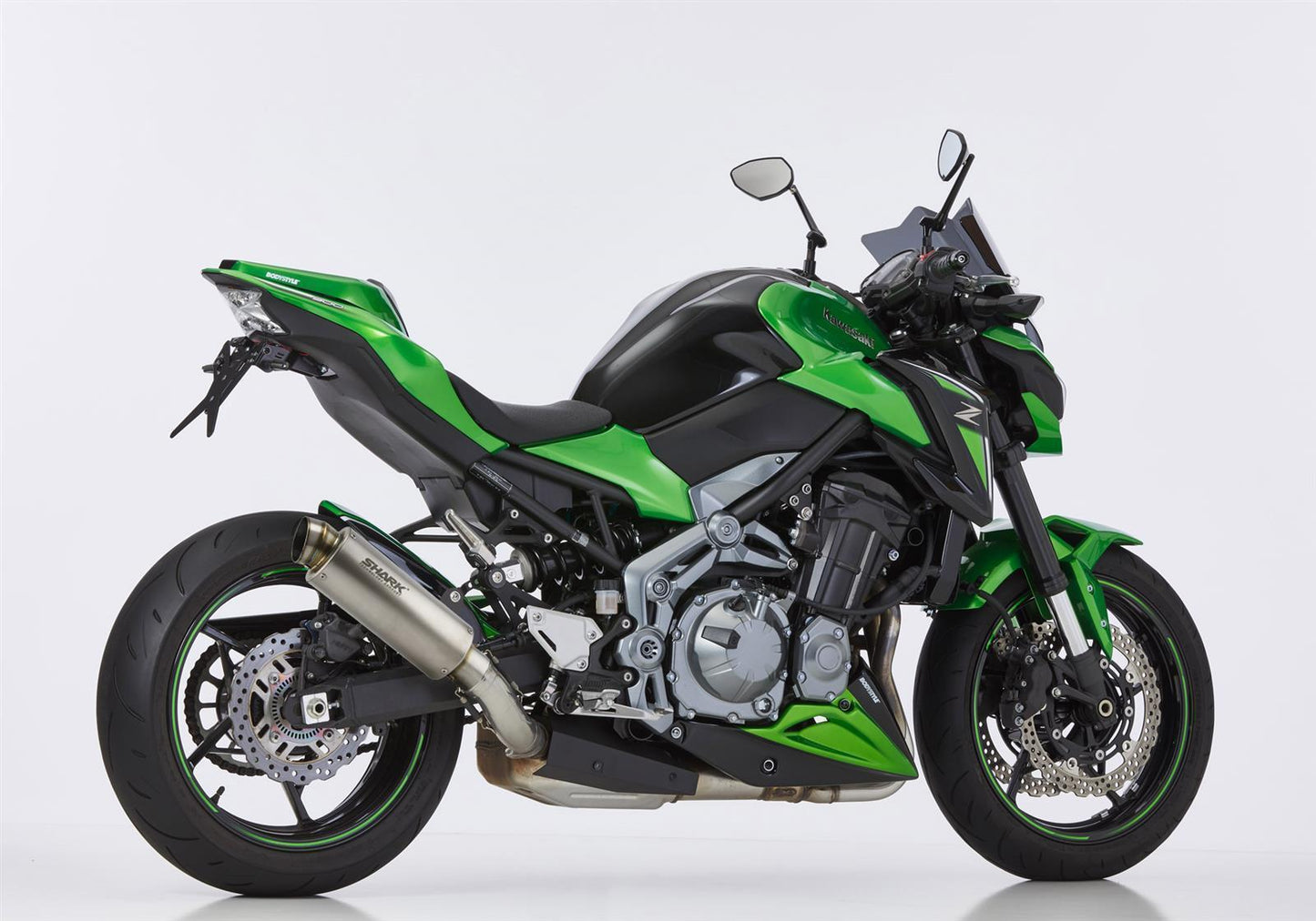 SHARK SRC 4 Auspuff Super Short passend für Kawasaki Z900 (70 kW) 2020-2024 - Kama Bike Parts