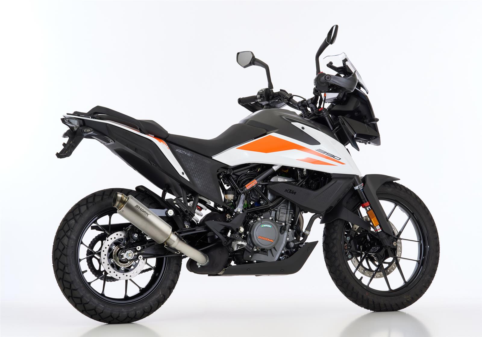SHARK SRC 4 Auspuff Super Short passend für KTM 390 Adventure 2020-2024 - Kama Bike Parts