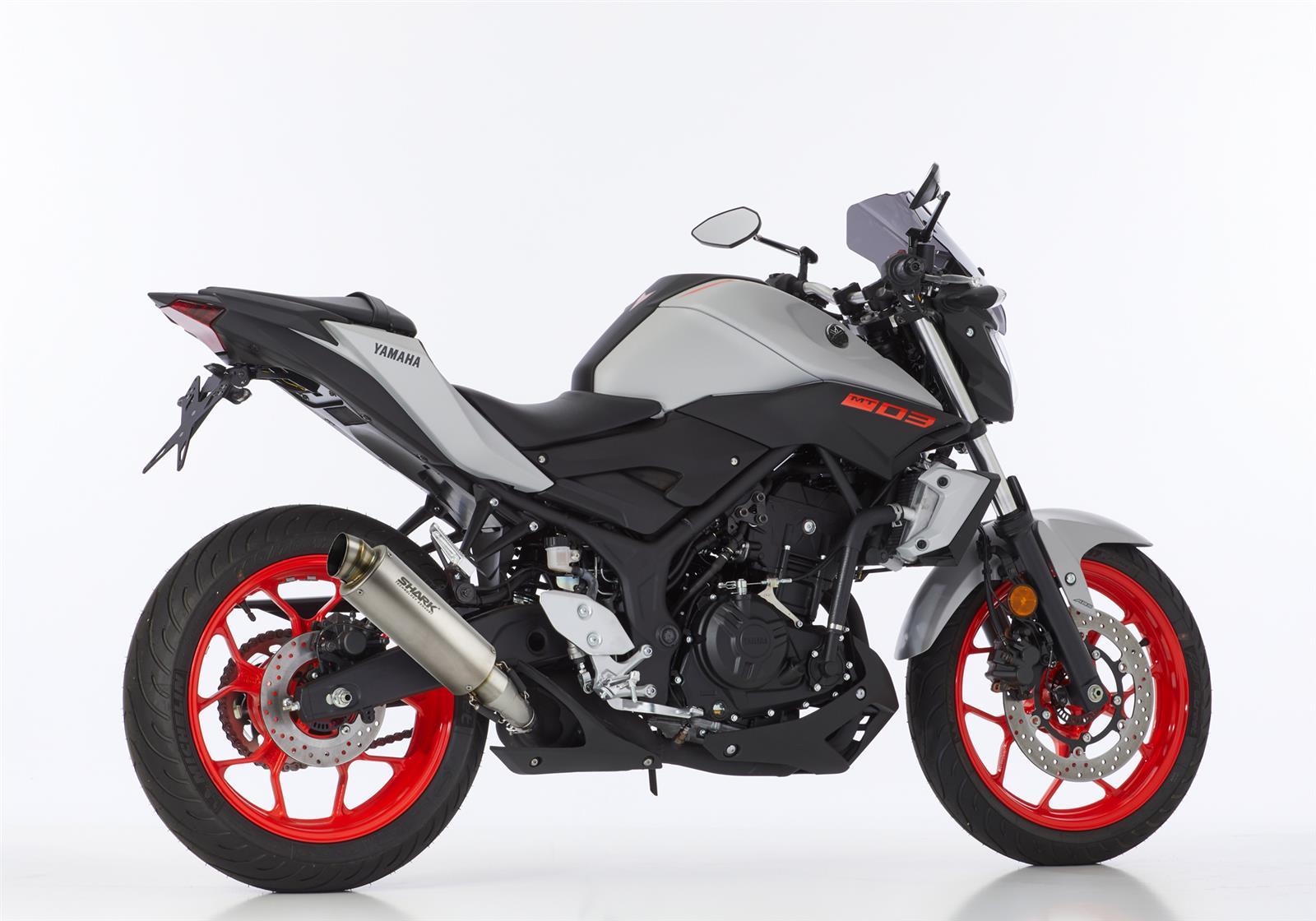 SHARK SRC 4 Auspuff Super Short passend für Yamaha YZF-R3 2015-2021 - Kama Bike Parts