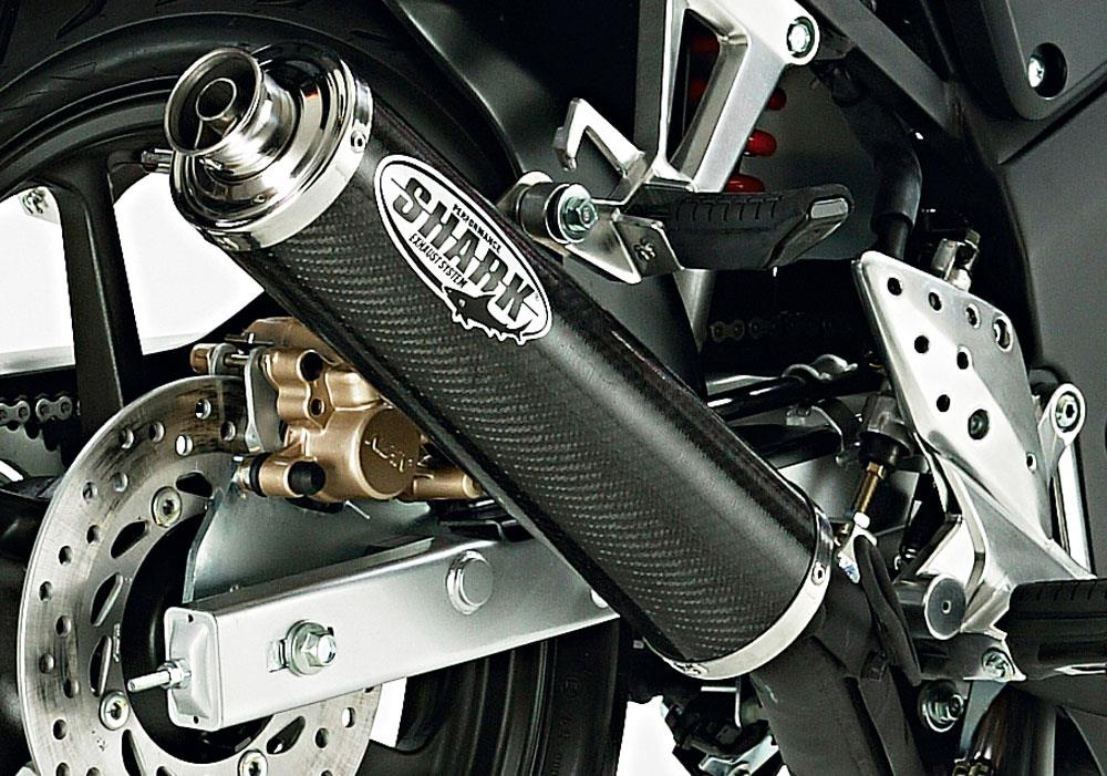 SHARK Street Auspuff passend für Honda CBR125R 2004-2010 - Kama Bike Parts