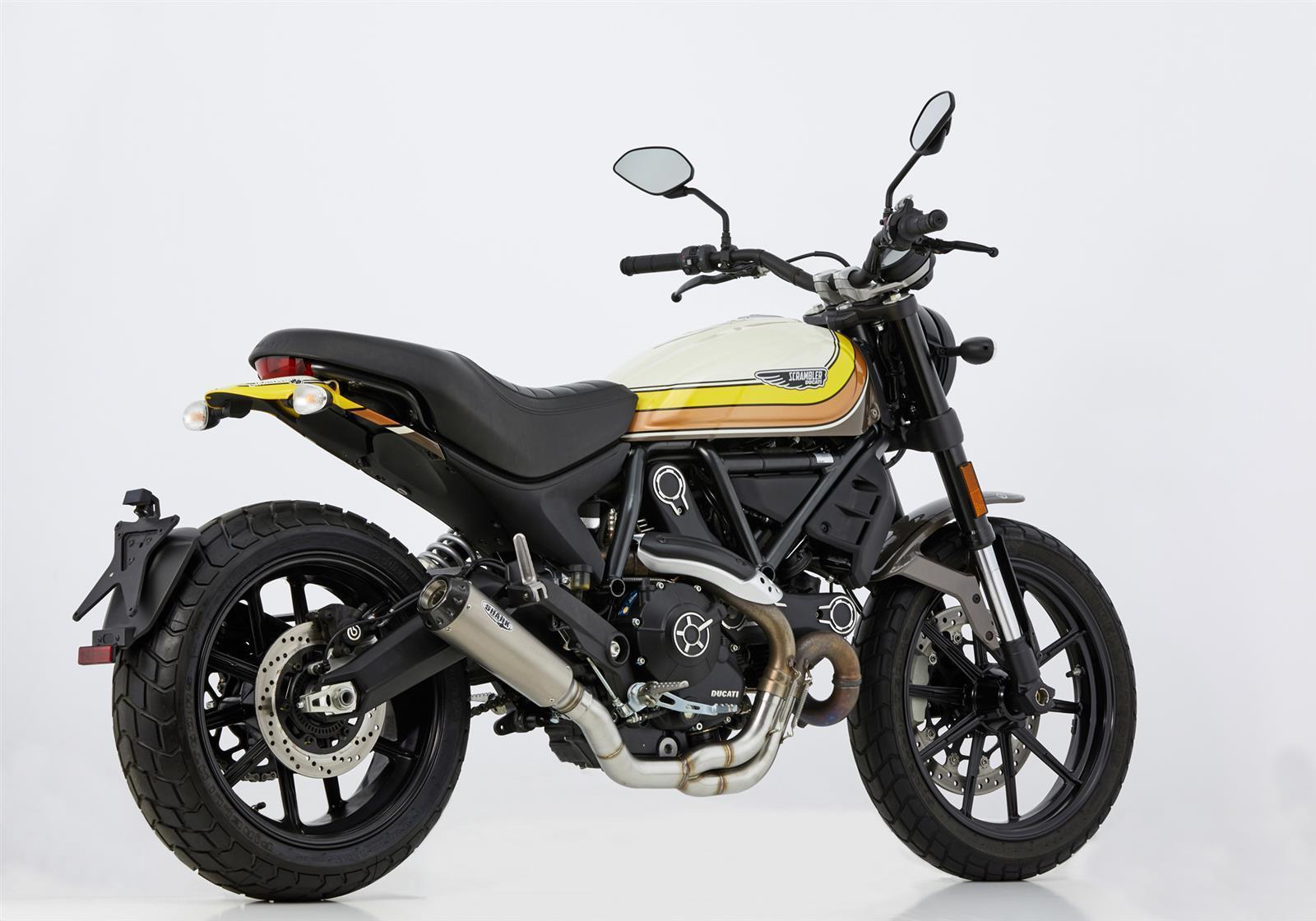 SHARK TRC-10 Auspuff Komplettanlage passend für Ducati Scrambler Icon 2017-2020 - Kama Bike Parts