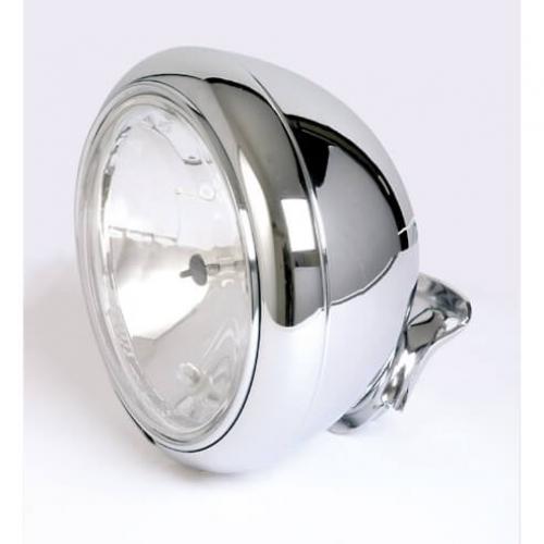 7 Zoll HD-STYLE Scheinwerfer klares Glas (Prismenreflektor) untere Befestigung - Kama Bike Parts