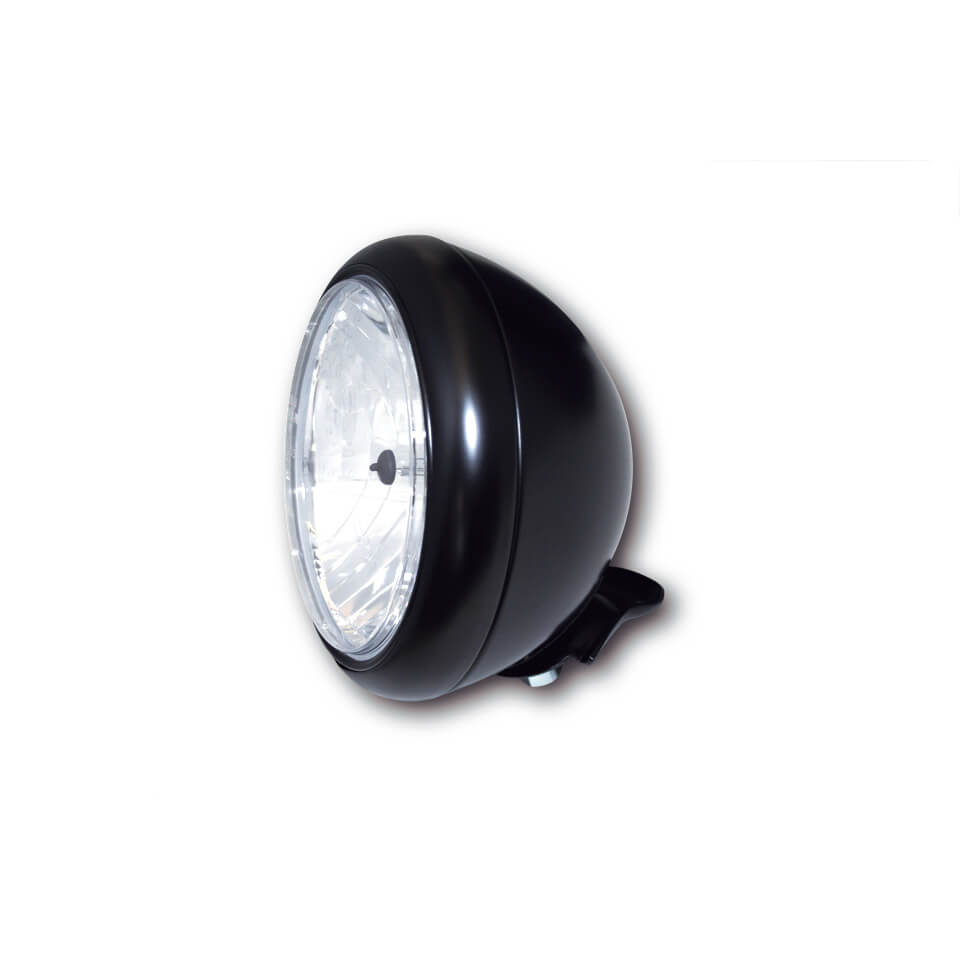 7 Zoll HD-STYLE Scheinwerfer klares Glas (Prismenreflektor) untere Befestigung - Kama Bike Parts