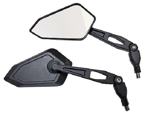 2 Motorrad Spiegel SHIN YO BOOSTER schwarz M10 Rechtsgewinde - Kama Bike Parts