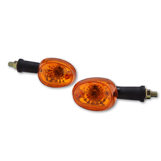 Blinker oval schwarz - Kama Bike Parts