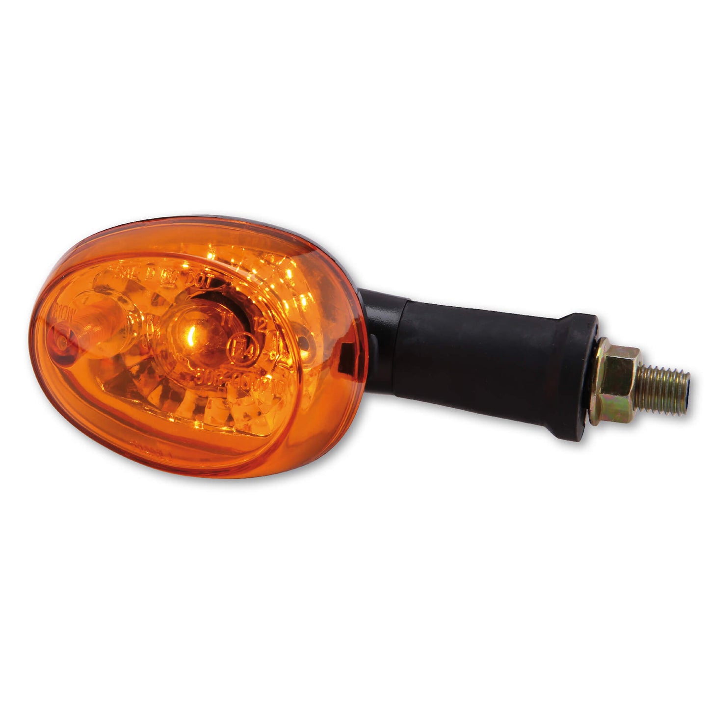 Blinker oval schwarz - Kama Bike Parts