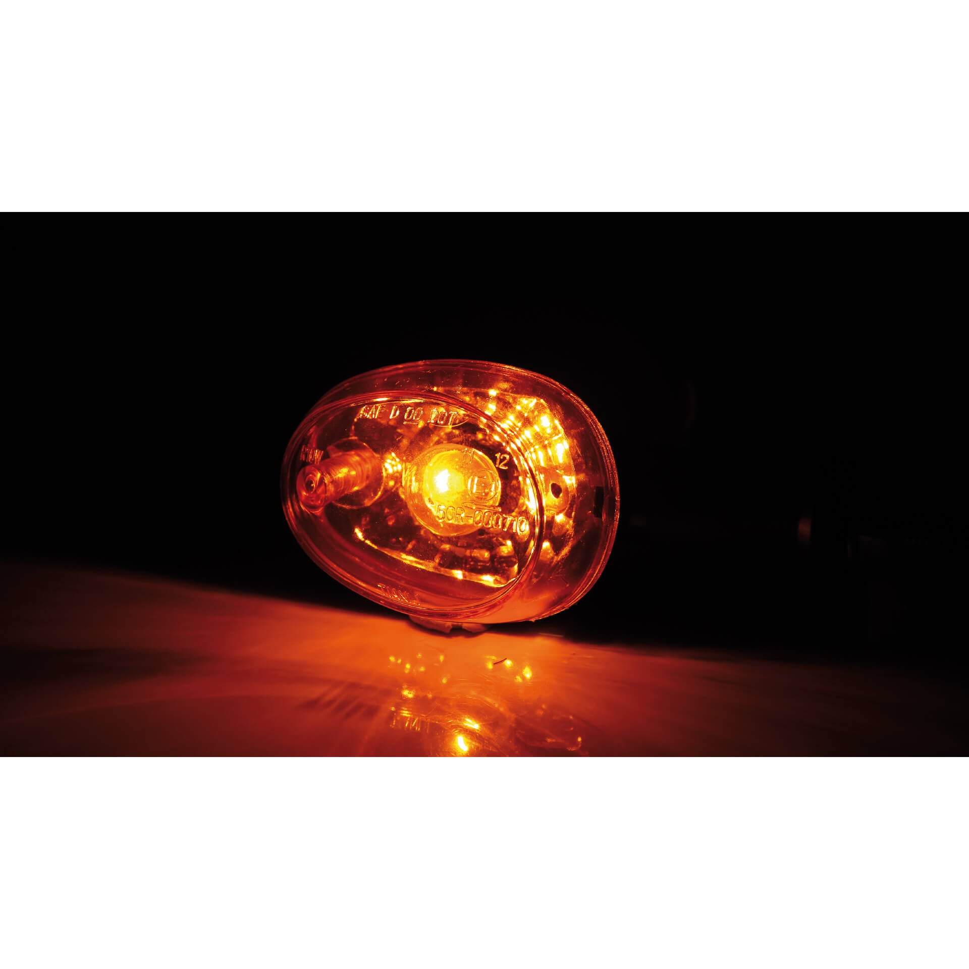 Blinker oval schwarz - Kama Bike Parts