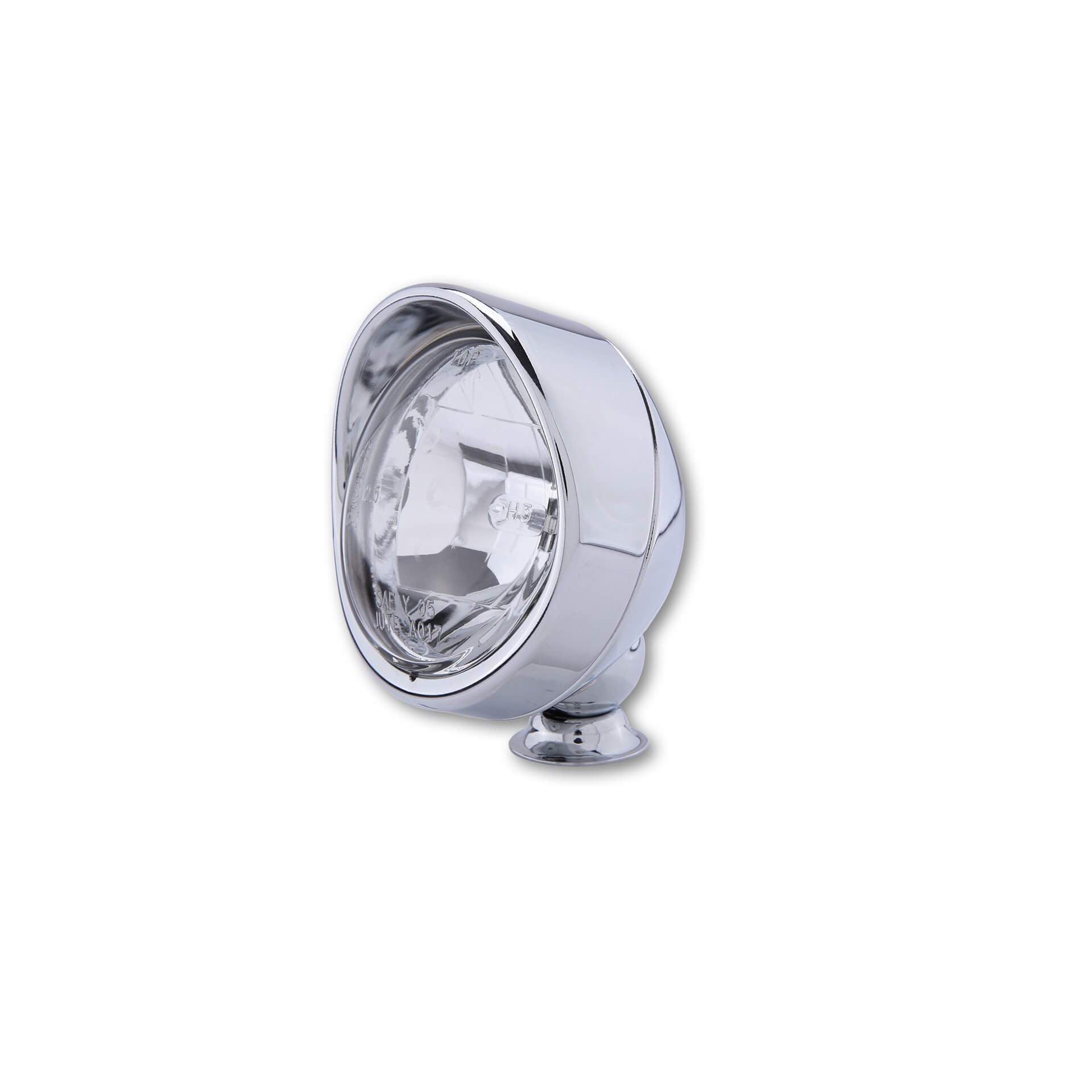 Fernscheinwerfer 90mm mit Visier Chrom H3 - Kama Bike Parts
