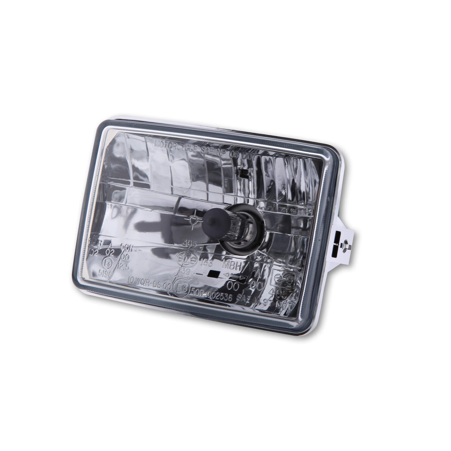 H4 Einsatz 130 x 90mm Klarglas 12V 60/55W Standlicht. E gepr. - Kama Bike Parts