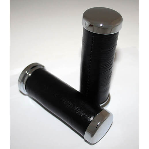 Lenkergriffe Chrom/Leder - Kama Bike Parts