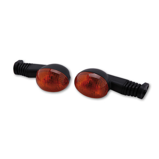 Mini-Blinker oval schwarz - Kama Bike Parts